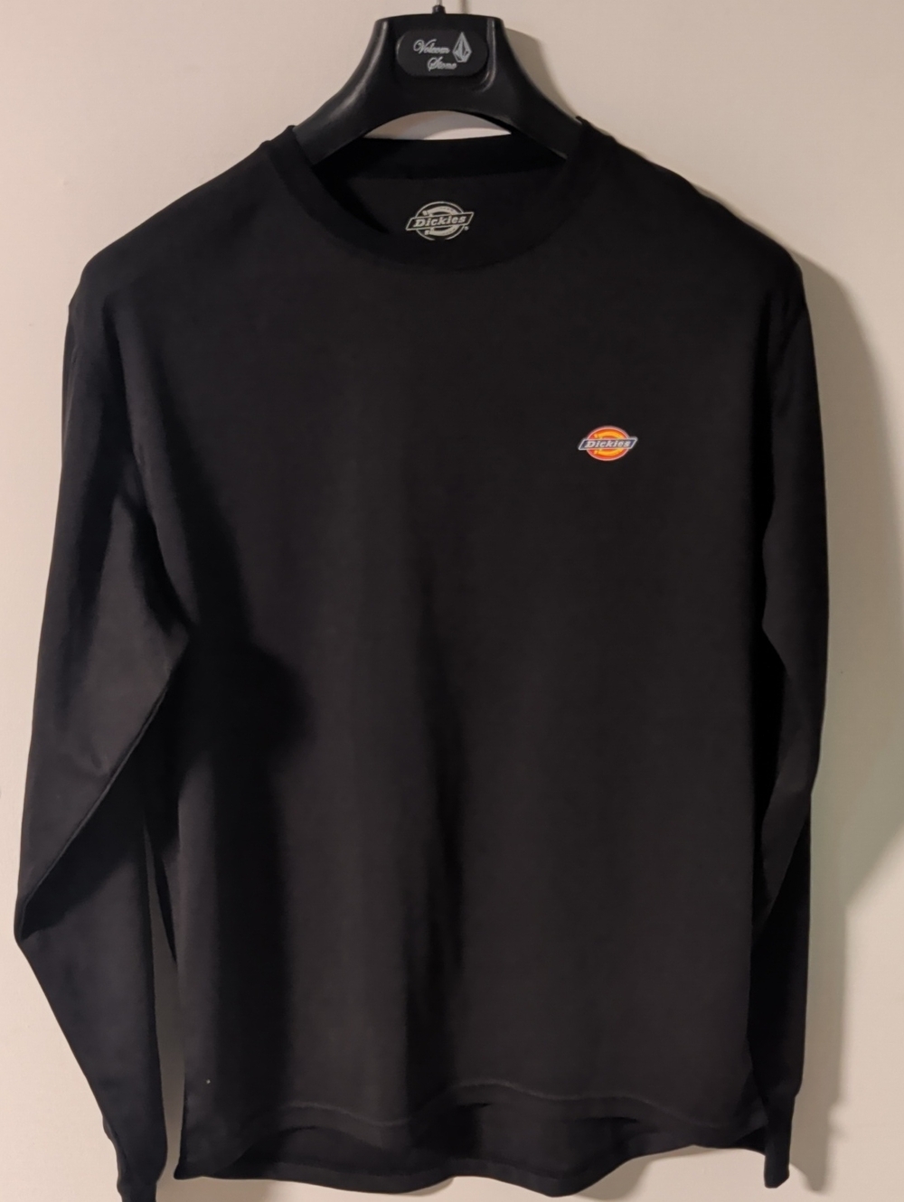Dickies Black Long Sleeve Crewneck Tee with Logo - Picture 1 of 4